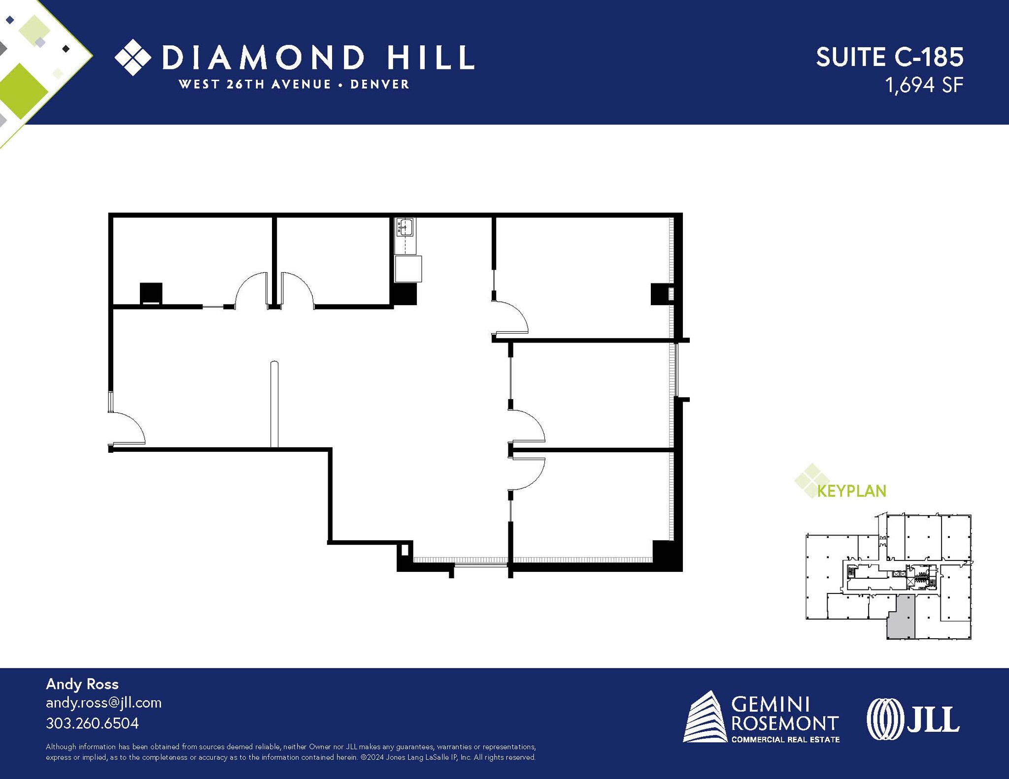 2490 W 26th Ave, Denver, CO en alquiler Plano de la planta- Imagen 1 de 2