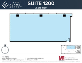 11 E Adams St, Chicago, IL en alquiler Plano de la planta- Imagen 1 de 3