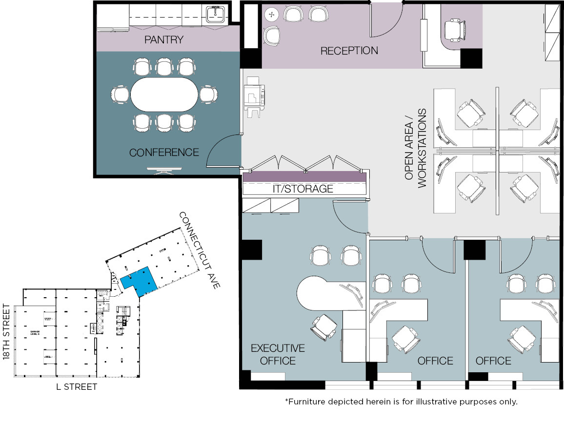 1120 Connecticut Ave NW, Washington, DC en alquiler Plano de la planta- Imagen 1 de 1