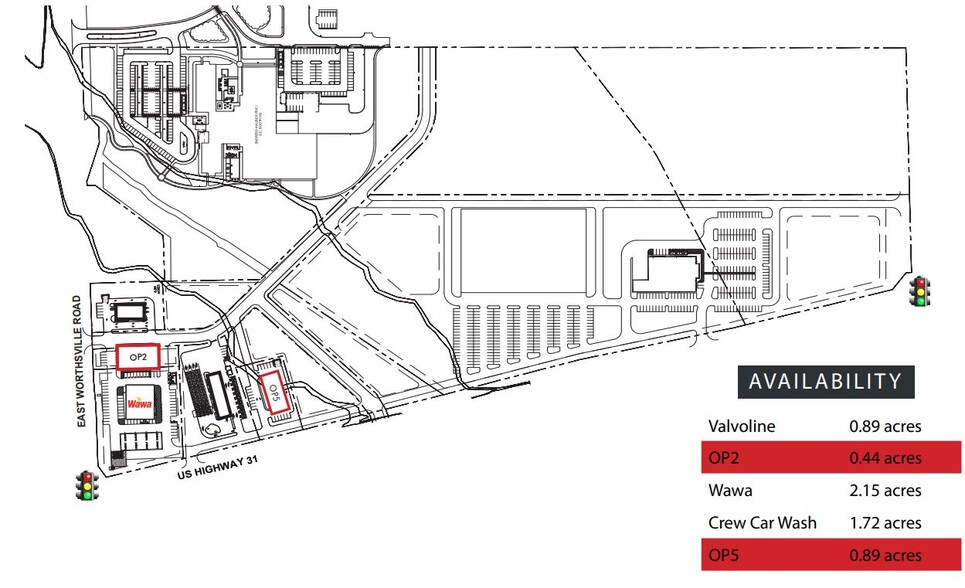 U.S. 31 and Worthsville Road, Greenwood, IN en alquiler - Plano del sitio - Imagen 2 de 2