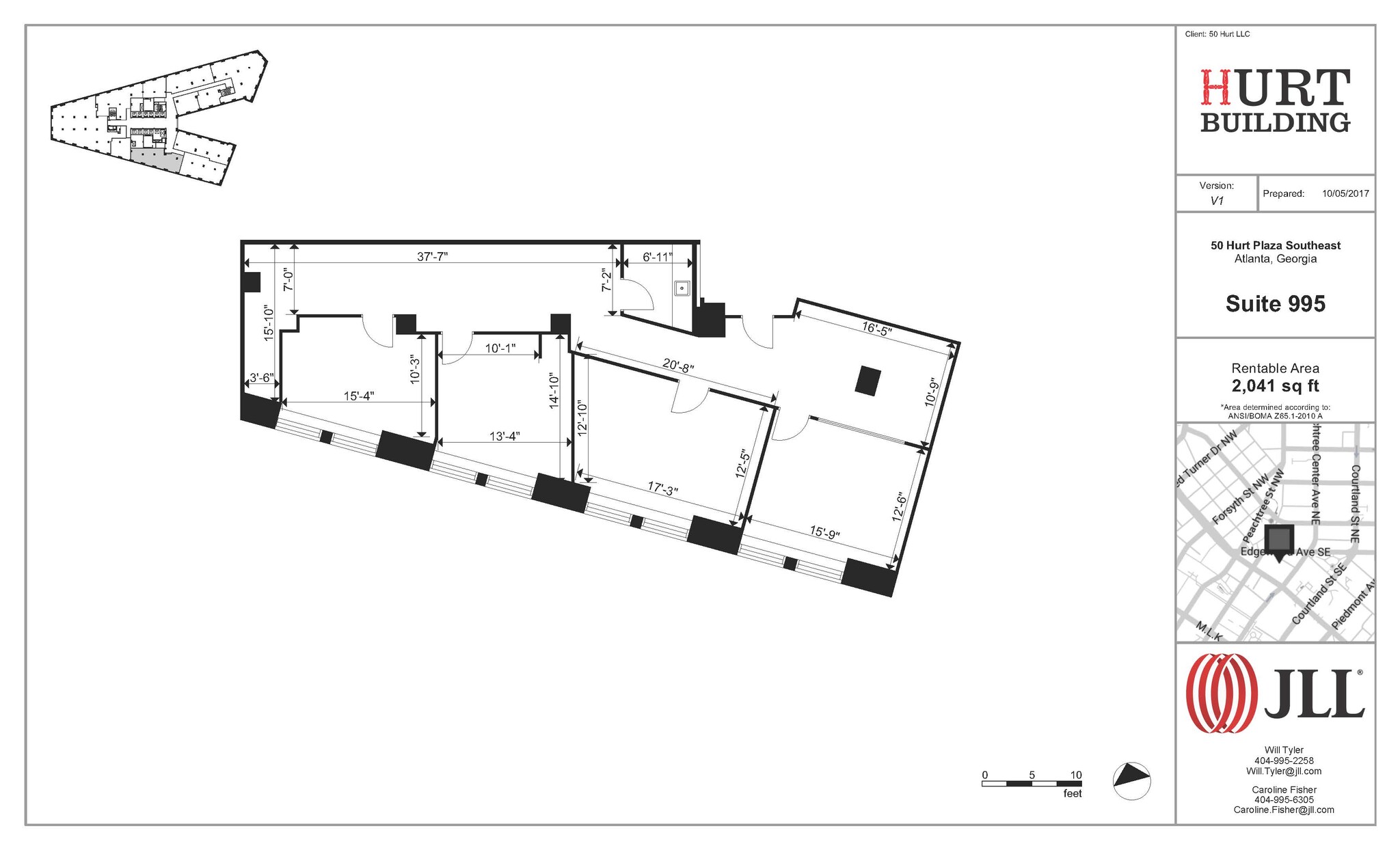 50 Hurt Plz SE, Atlanta, GA en alquiler Plano de la planta- Imagen 1 de 1