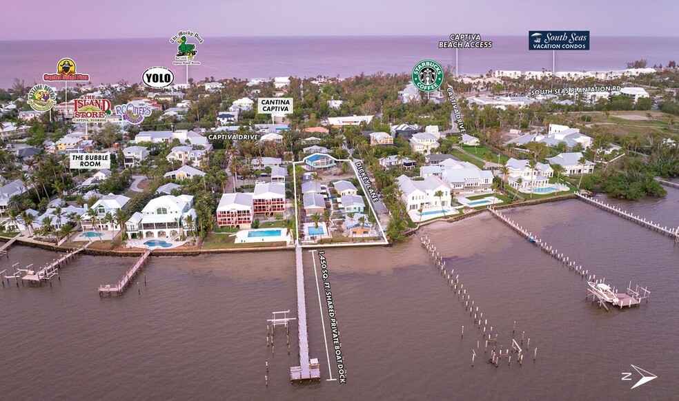 11411-11421 Dickey Ln, Captiva, FL en venta - Vista aérea - Imagen 3 de 6