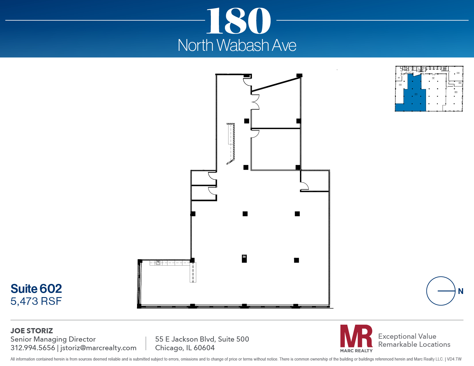 180 N Wabash Ave, Chicago, IL en alquiler Plano de la planta- Imagen 1 de 11