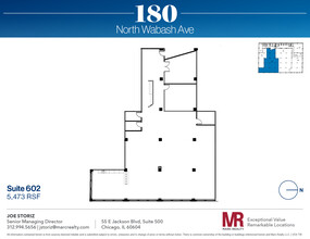 180 N Wabash Ave, Chicago, IL en alquiler Plano de la planta- Imagen 1 de 11