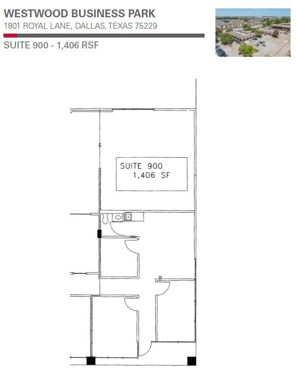 1801 Royal Ln, Farmers Branch, TX en alquiler Plano de la planta- Imagen 1 de 1