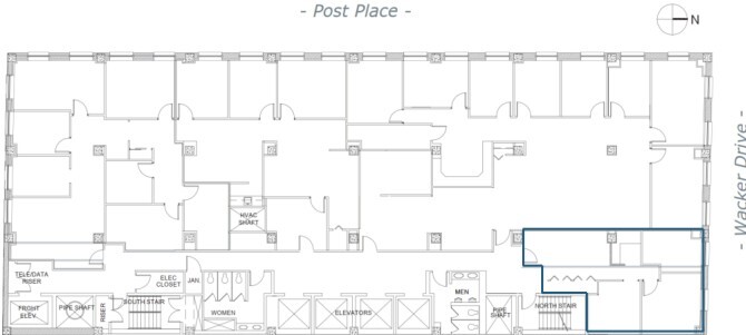 211 W Wacker Dr, Chicago, IL en alquiler Plano de la planta- Imagen 1 de 1