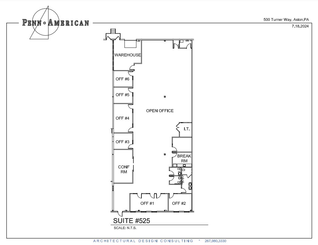 500 Turner Industrial Way, Aston, PA en alquiler Plano de la planta- Imagen 1 de 1