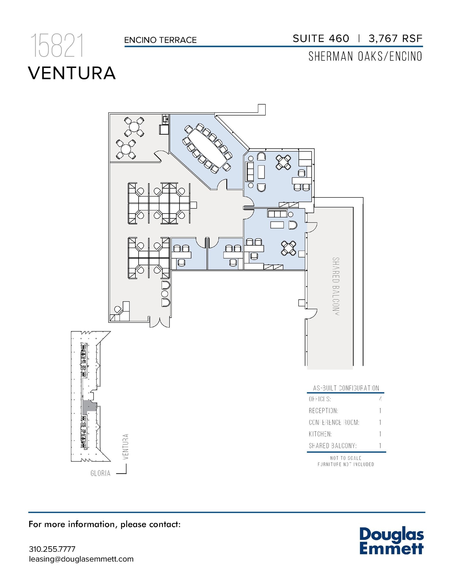 15821 Ventura Blvd, Encino, CA en alquiler Plano de la planta- Imagen 1 de 1
