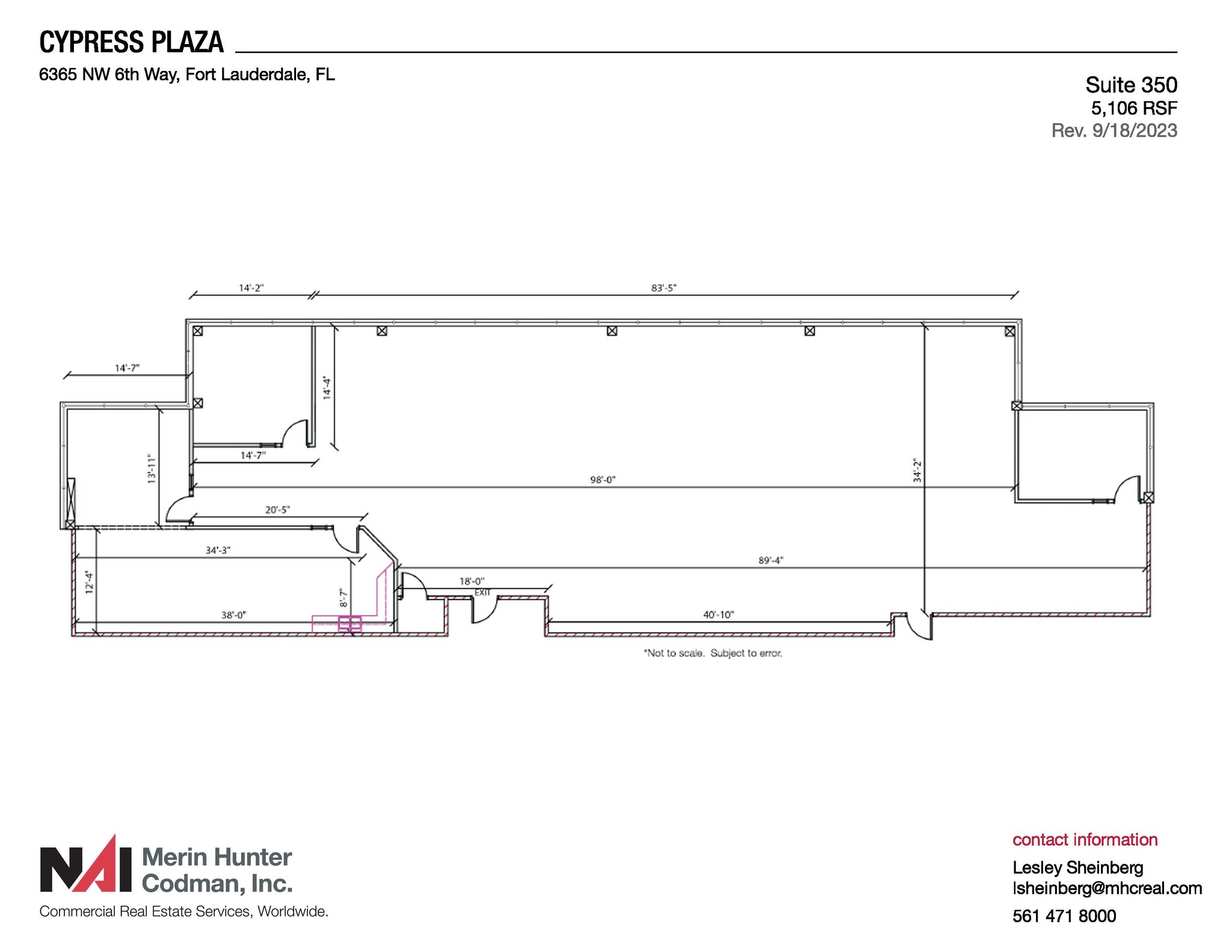 6365 NW 6th Way, Fort Lauderdale, FL en alquiler Plano de la planta- Imagen 1 de 1