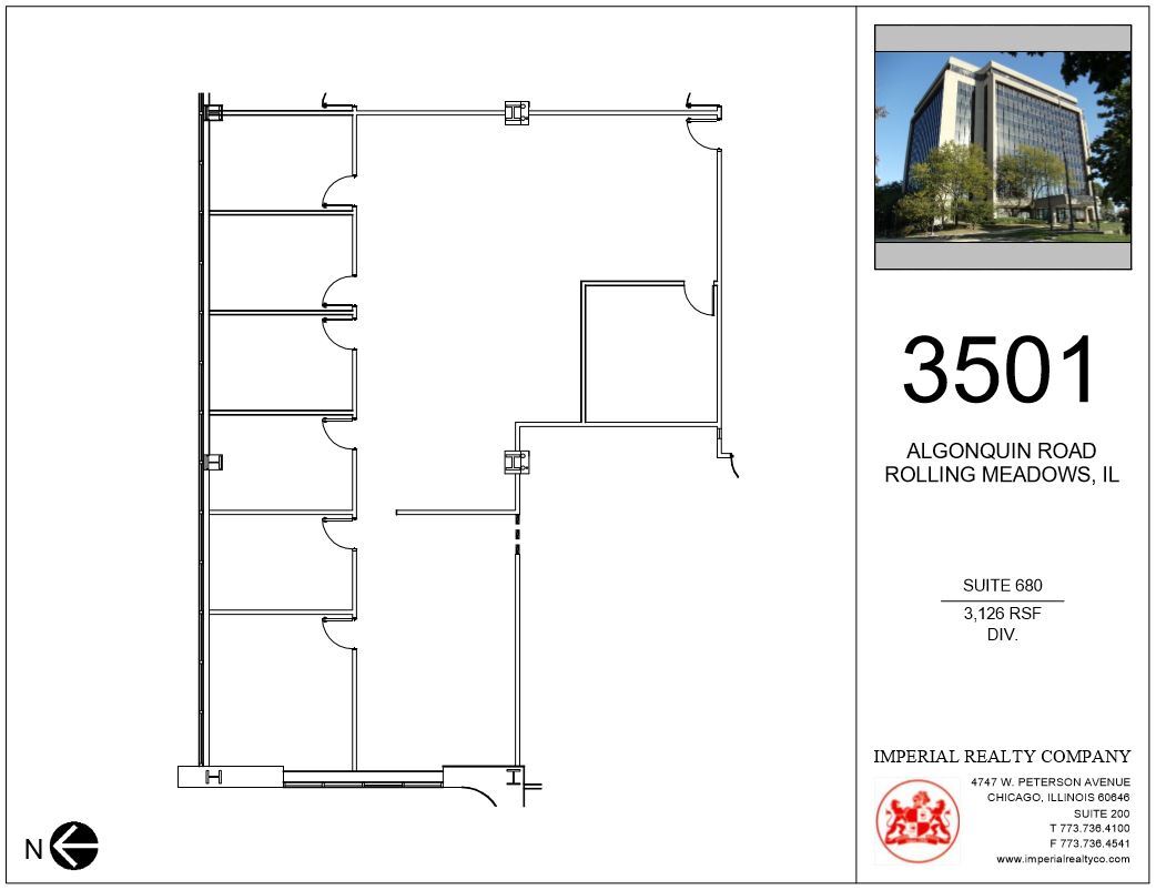 3501 Algonquin Rd, Rolling Meadows, IL en alquiler Plano de la planta- Imagen 1 de 4