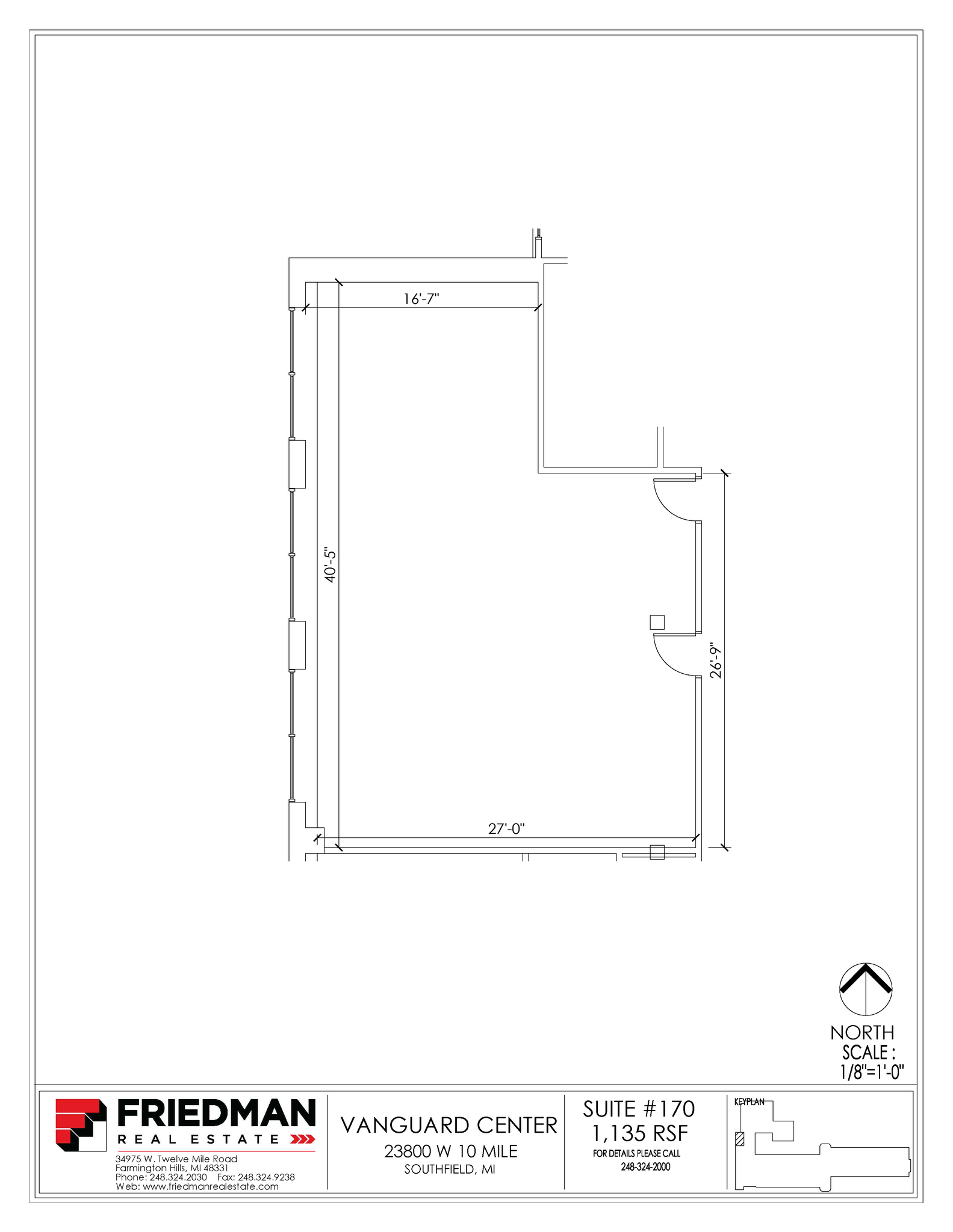 23800 W 10 Mile Rd, Southfield, MI en alquiler Plano de la planta- Imagen 1 de 2