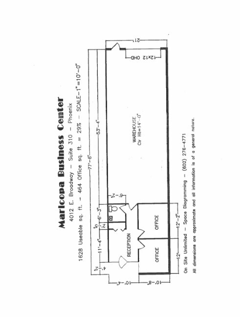 4014 E Broadway Rd, Phoenix, AZ en alquiler Plano de la planta- Imagen 1 de 1