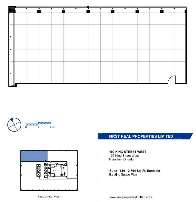 100, 110, and 120 King St W, Hamilton, ON en alquiler Plano de la planta- Imagen 1 de 1