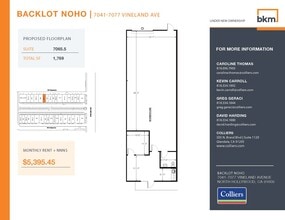 7059-7077 1/2 Vineland Ave, North Hollywood, CA en alquiler Plano de la planta- Imagen 1 de 1