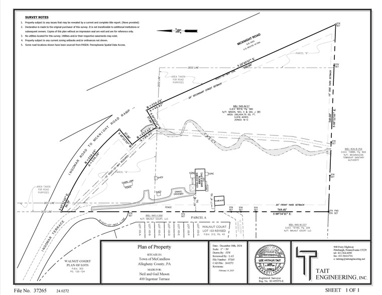 0 E Ingomar Ter, Pittsburgh, PA en venta - Plano de solar - Imagen 3 de 3