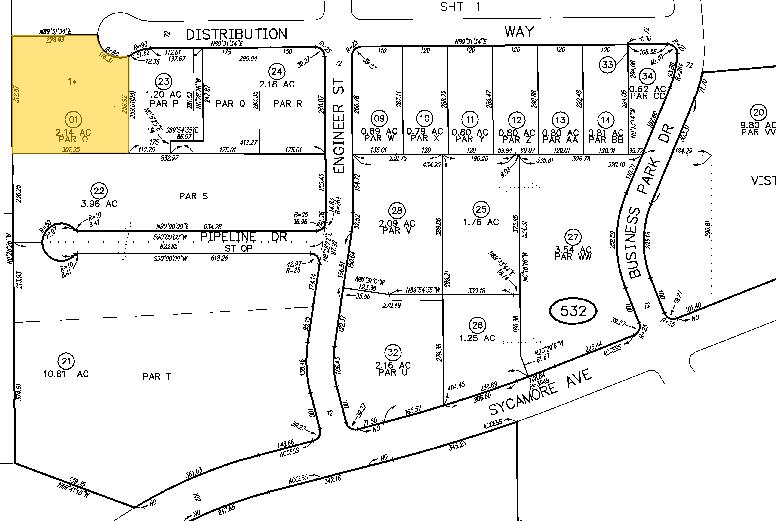 1351 Distribution Way, Vista, CA en alquiler - Plano de solar - Imagen 2 de 4