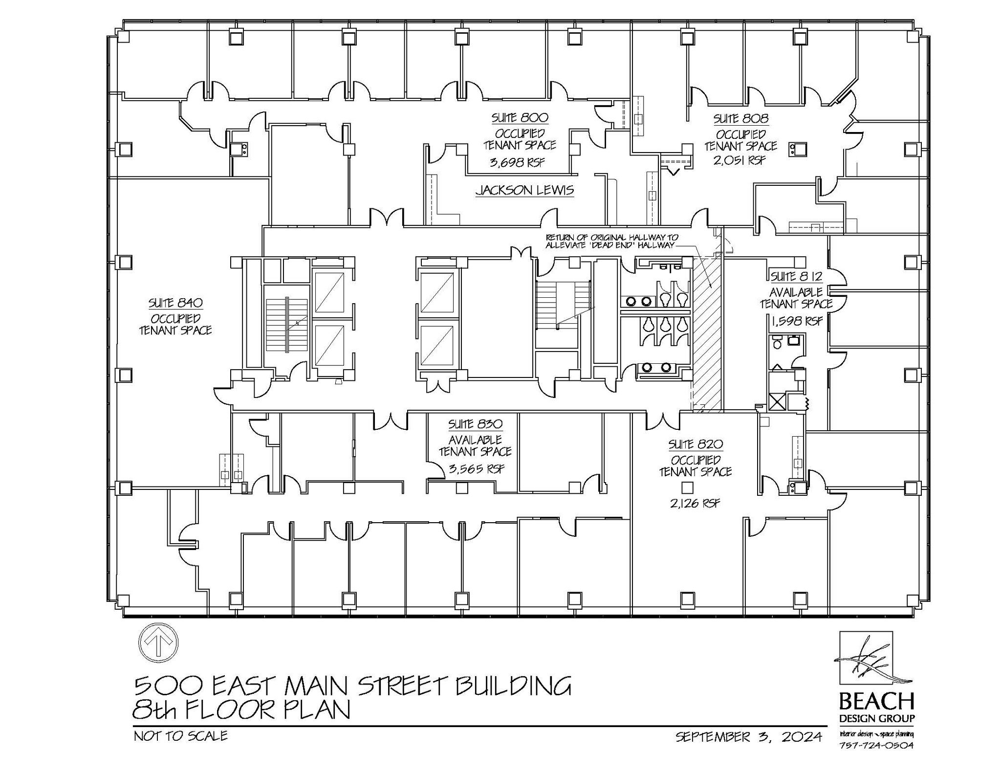 500 E Main St, Norfolk, VA en alquiler Plano de la planta- Imagen 1 de 5