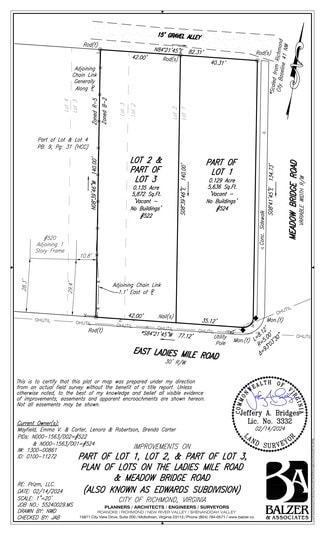 Más detalles de 524 E Ladies Mile Rd, Richmond, VA - Terreno en venta