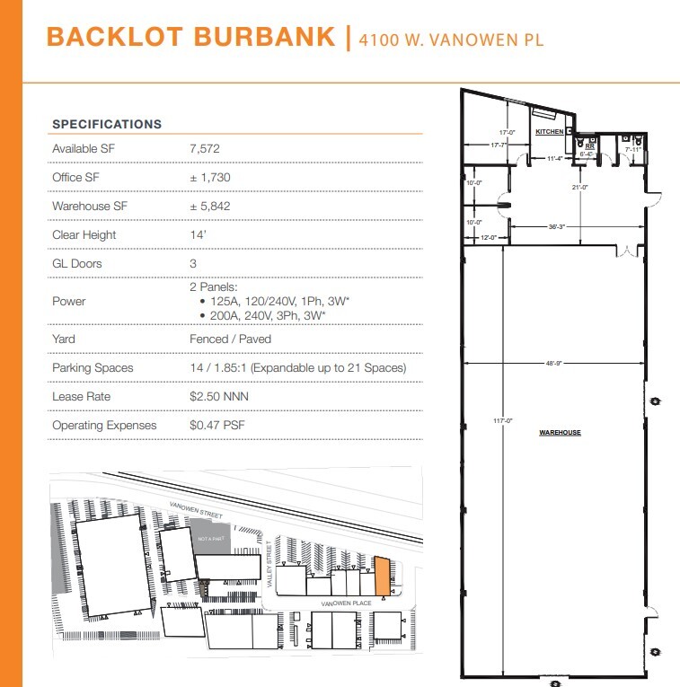 4100 Vanowen Pl, Burbank, CA en alquiler Plano de la planta- Imagen 1 de 1