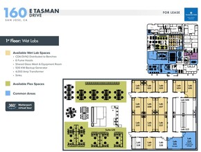 160 E Tasman Dr, San Jose, CA en alquiler Plano de la planta- Imagen 2 de 3