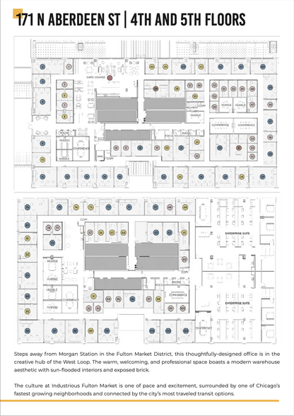 171 N Aberdeen St, Chicago, IL en alquiler - Plano de la planta - Imagen 2 de 7