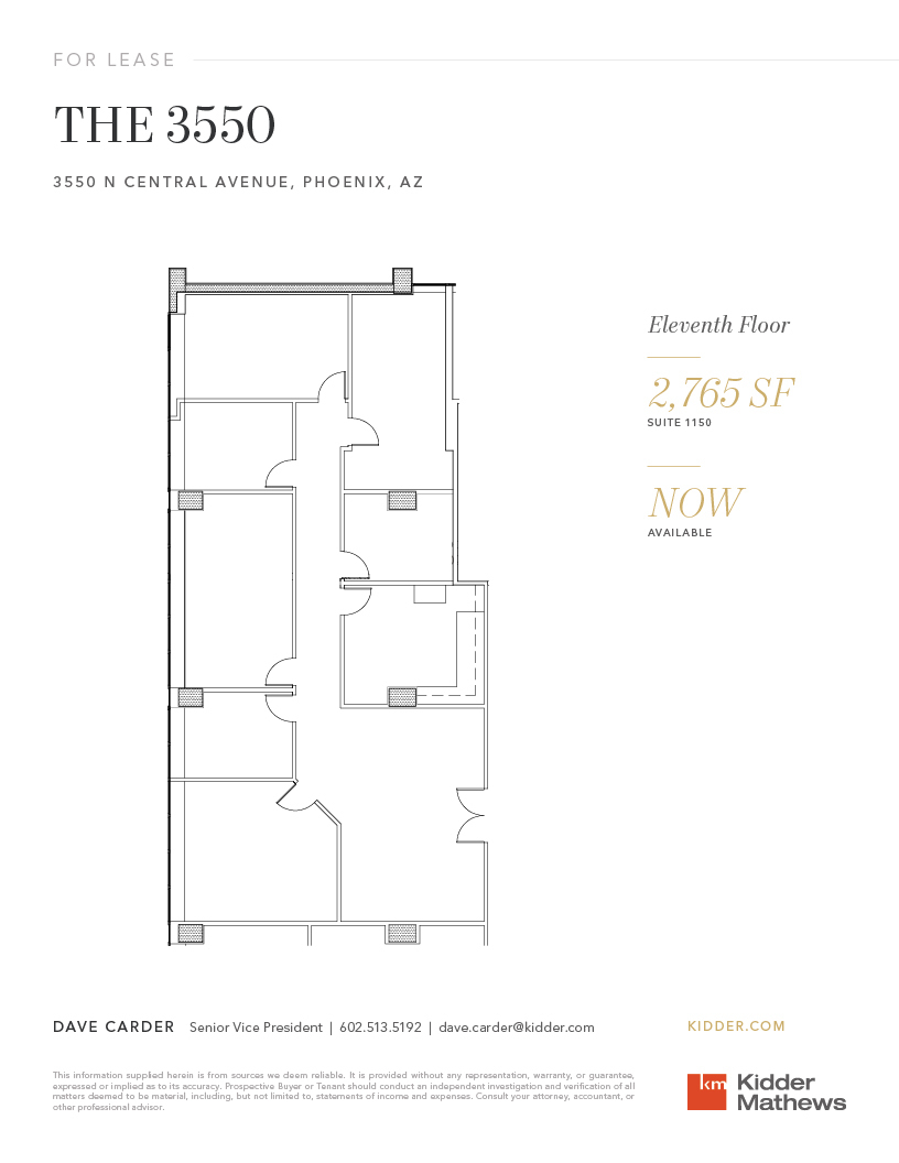 3550 N Central Ave, Phoenix, AZ en alquiler Plano de la planta- Imagen 1 de 1