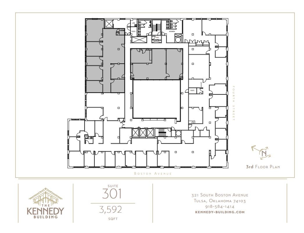 321 S Boston Ave, Tulsa, OK en alquiler Plano de la planta- Imagen 1 de 1