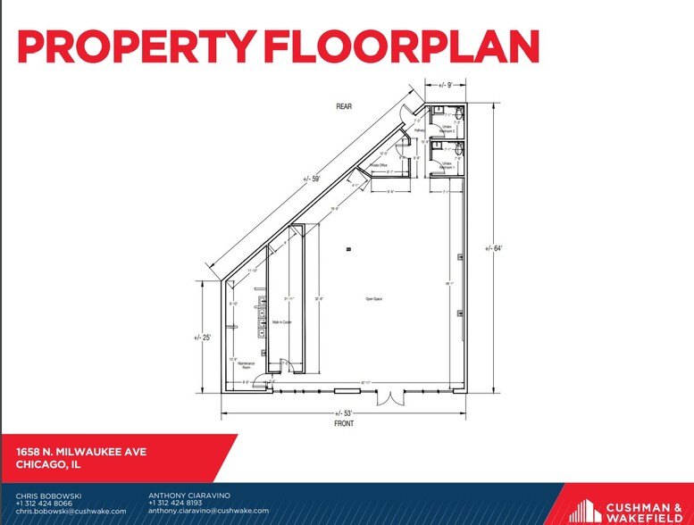 1658 N Milwaukee Ave, Chicago, IL en alquiler - Plano de la planta - Imagen 3 de 3