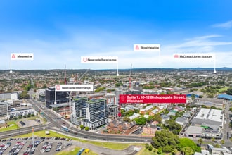 12 Bishopsgate St, Wickham, NSW - Aérea  vista de mapa