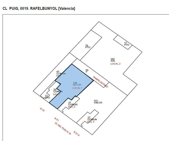 Local en Rafelbunyol en venta - Foto del edificio - Imagen 1 de 2