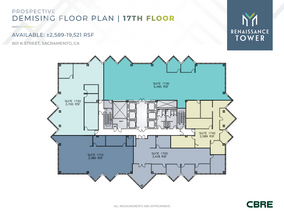 801 K St, Sacramento, CA en alquiler Plano de la planta- Imagen 2 de 2