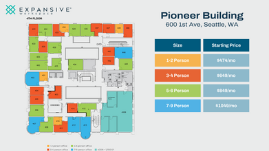 600 1st Ave, Seattle, WA en alquiler Plano de la planta- Imagen 1 de 4