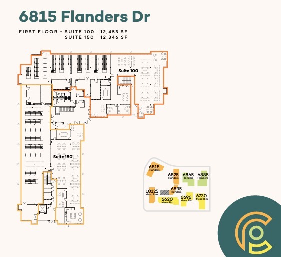 6815 Flanders Dr, San Diego, CA en alquiler Plano de la planta- Imagen 1 de 1