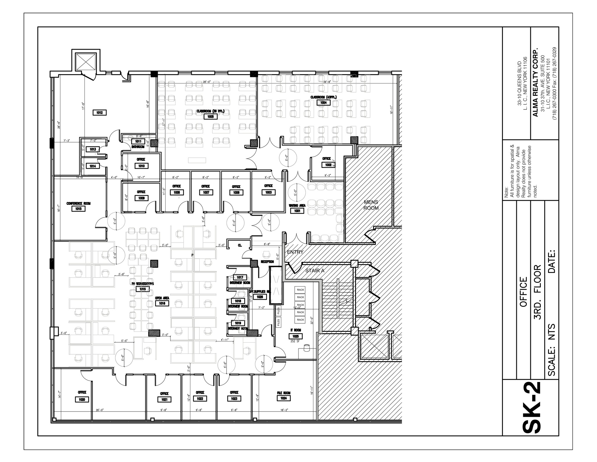 33-10 Queens Blvd, Long Island City, NY en alquiler Plano de la planta- Imagen 1 de 9