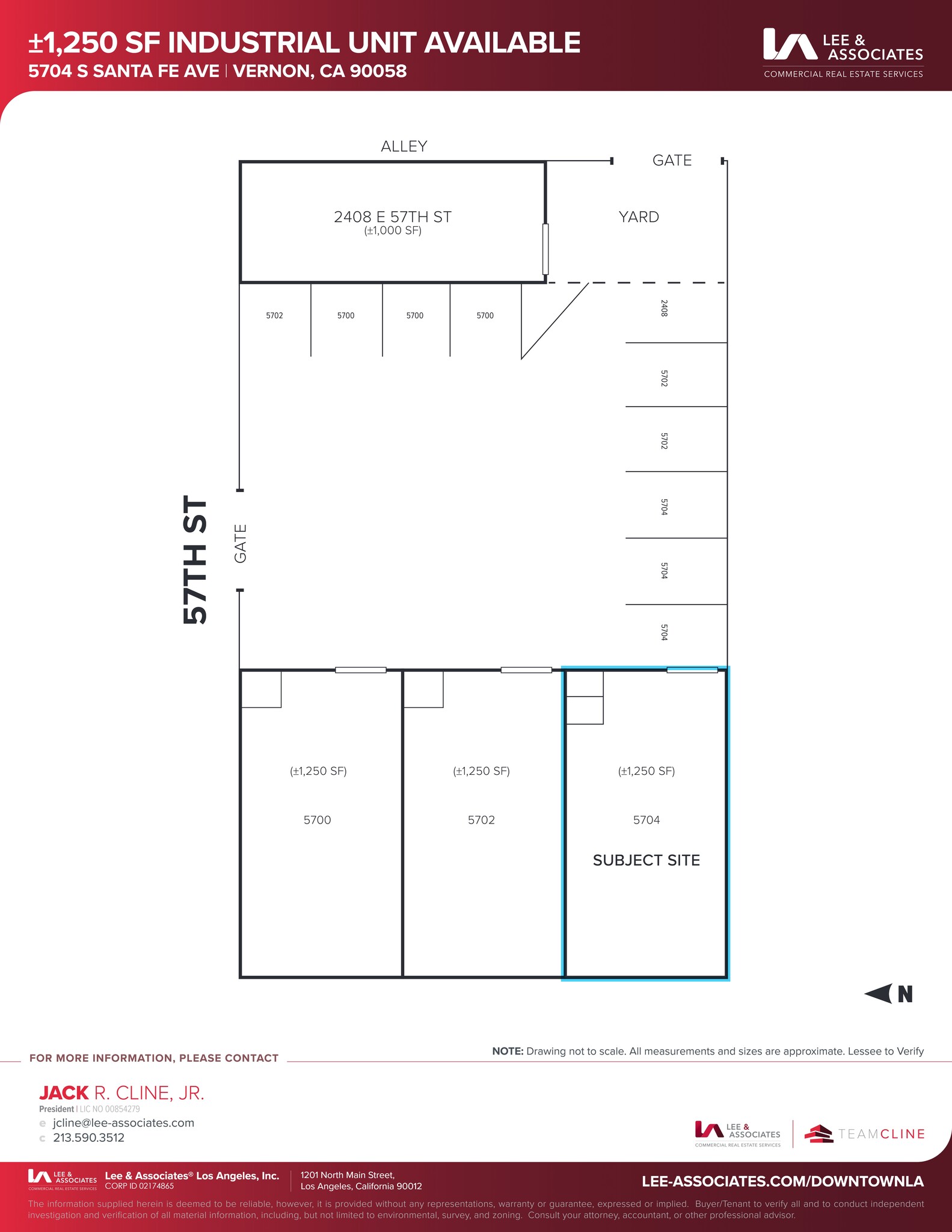 5700-5704 S Santa Fe Ave, Vernon, CA en alquiler Plano del sitio- Imagen 1 de 2