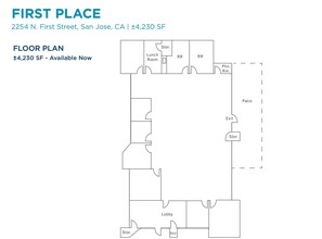 2270 N 1st St, San Jose, CA en alquiler Plano de la planta- Imagen 1 de 1