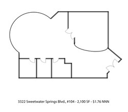 3322 Sweetwater Springs Blvd, Spring Valley, CA en alquiler Plano de la planta- Imagen 1 de 1