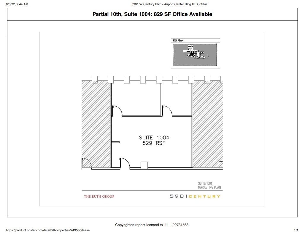 5901 W Century Blvd, Los Angeles, CA en alquiler Plano de la planta- Imagen 1 de 1