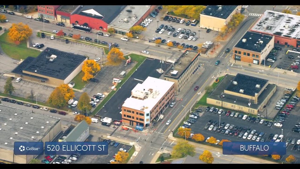 520 Ellicott St, Buffalo, NY en alquiler - Vídeo aéreo - Imagen 2 de 10