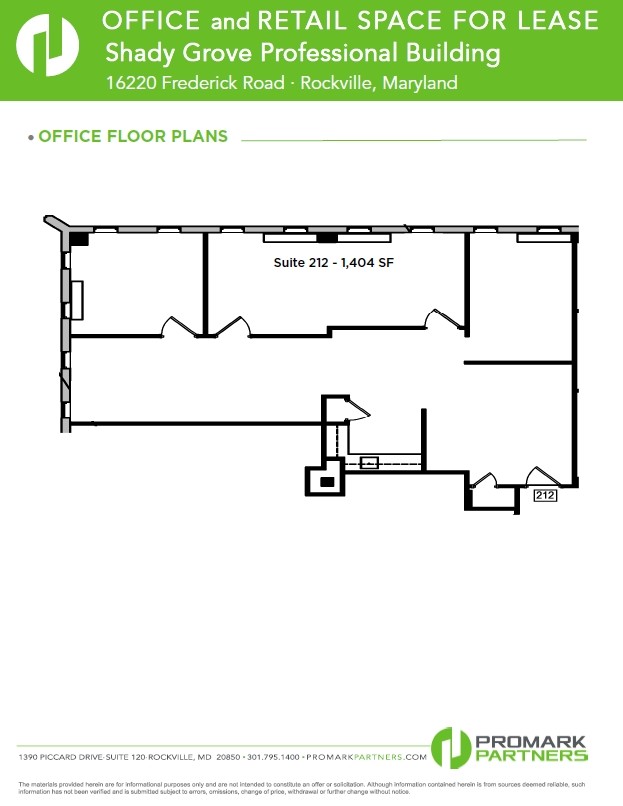 16220 Frederick Rd, Gaithersburg, MD en alquiler Plano de la planta- Imagen 1 de 1