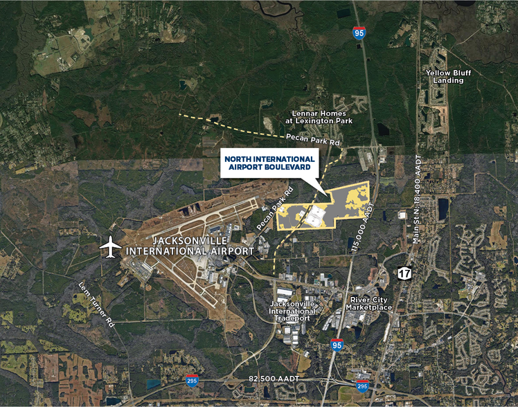 International Airport Blvd, Jacksonville, FL en alquiler - Vista aérea - Imagen 2 de 2