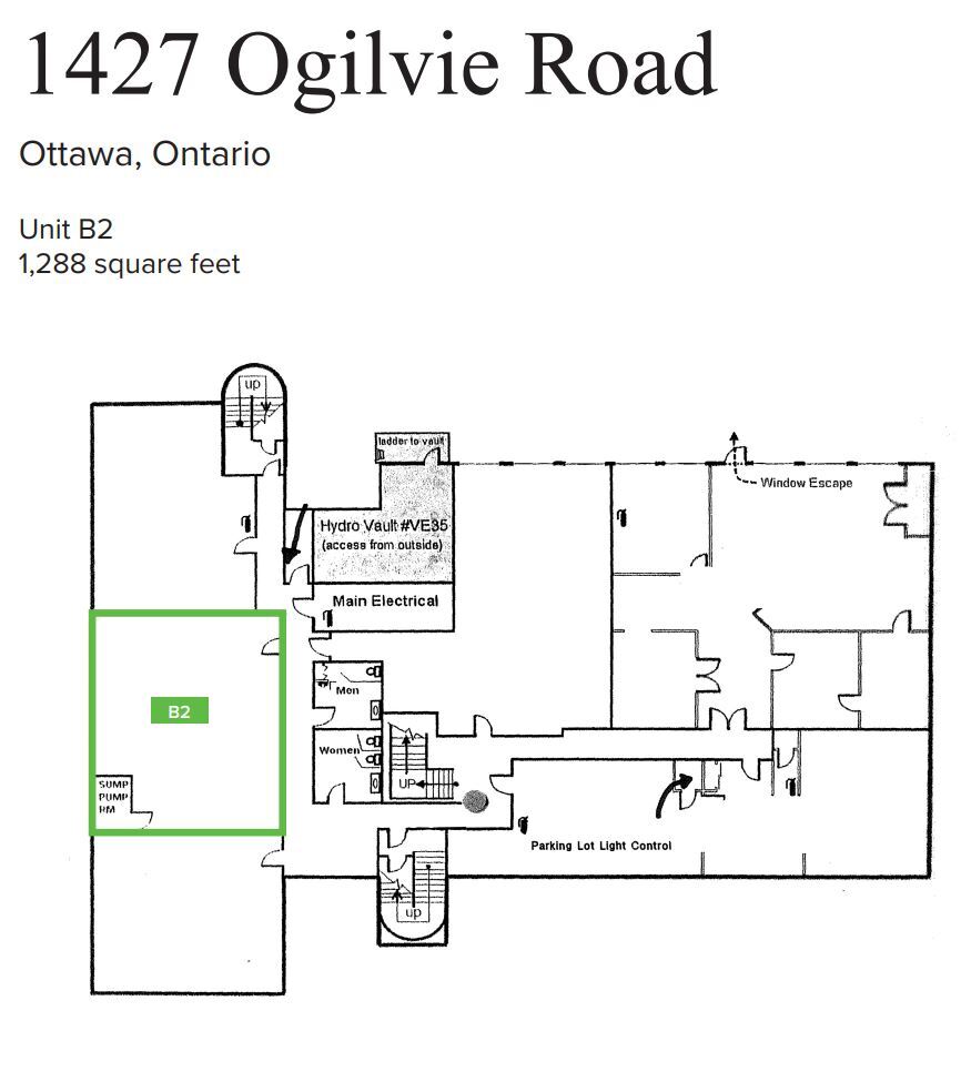 1427 Ogilvie Rd, Ottawa, ON en alquiler Plano de la planta- Imagen 1 de 1