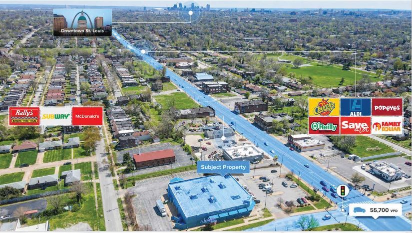 3720 N Kingshighway Blvd, Saint Louis, MO en venta - Vista aérea - Imagen 2 de 20