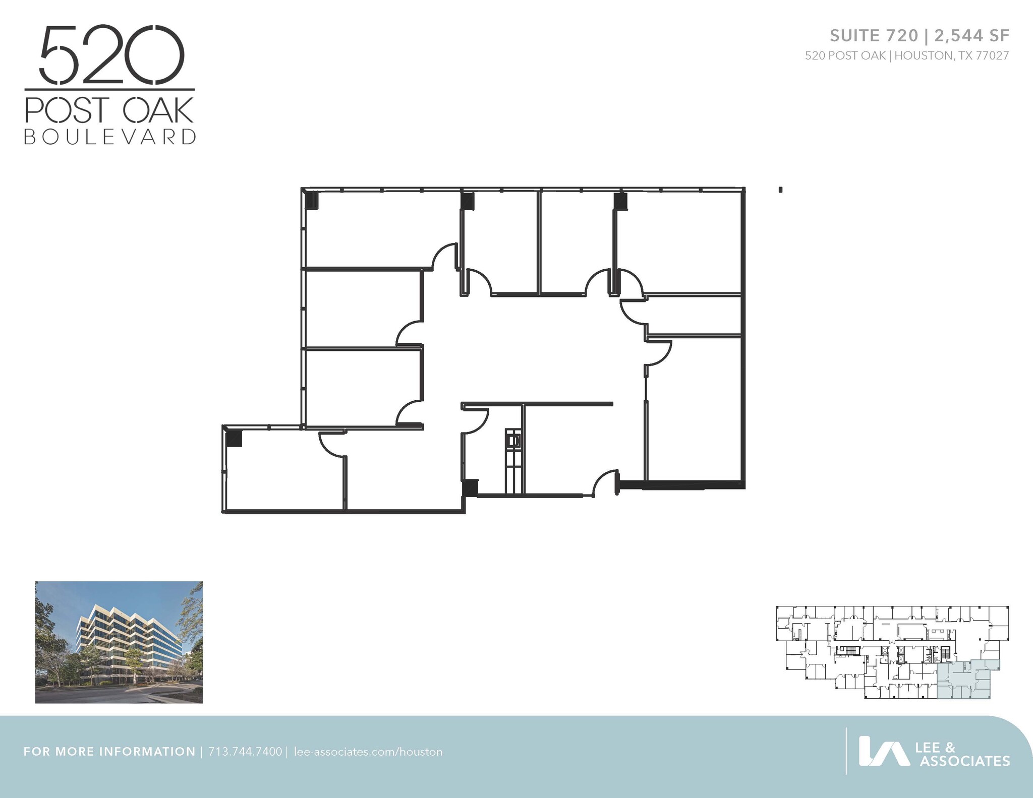 520 Post Oak Blvd, Houston, TX en alquiler Plano de la planta- Imagen 1 de 1