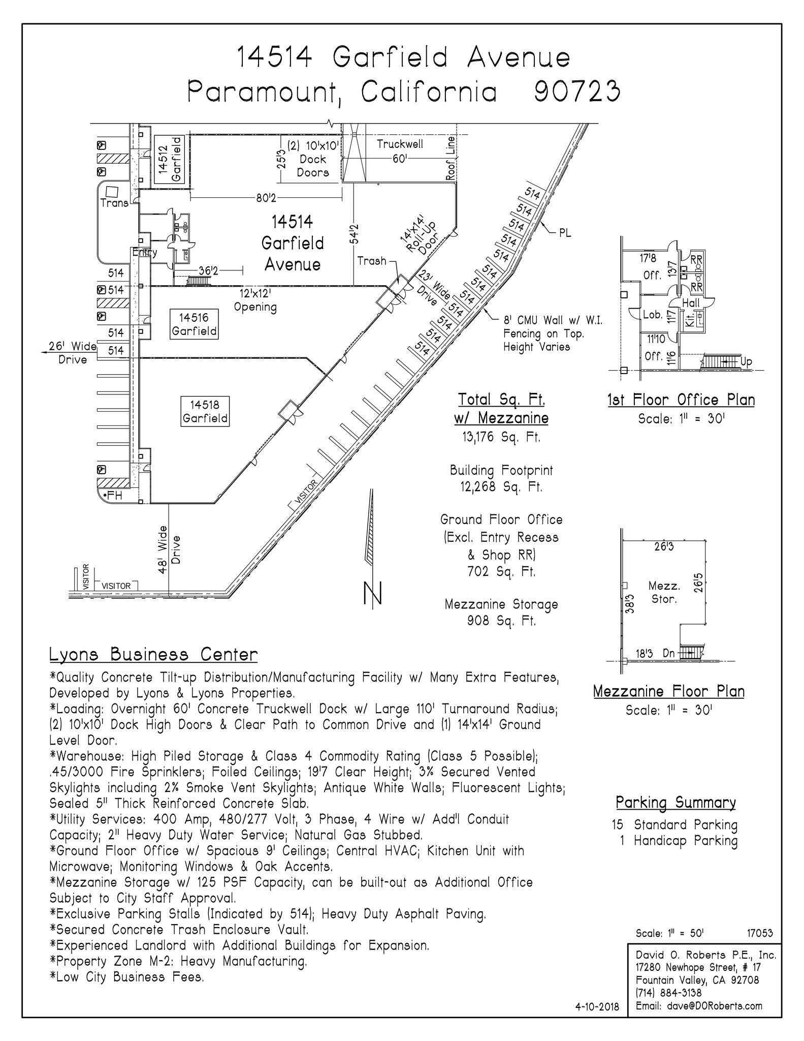 14512-14518 Garfield Ave, Paramount, CA en alquiler Plano del sitio- Imagen 1 de 1