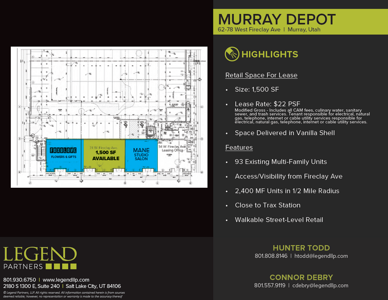 54 W Fireclay Ave, Murray, UT en alquiler - Foto del edificio - Imagen 2 de 3