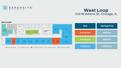 318 W Adams St, Chicago, IL en alquiler Plano de la planta- Imagen 1 de 4