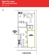 136-140 E Santa Clara St, San Jose, CA en alquiler Plano del sitio- Imagen 2 de 2