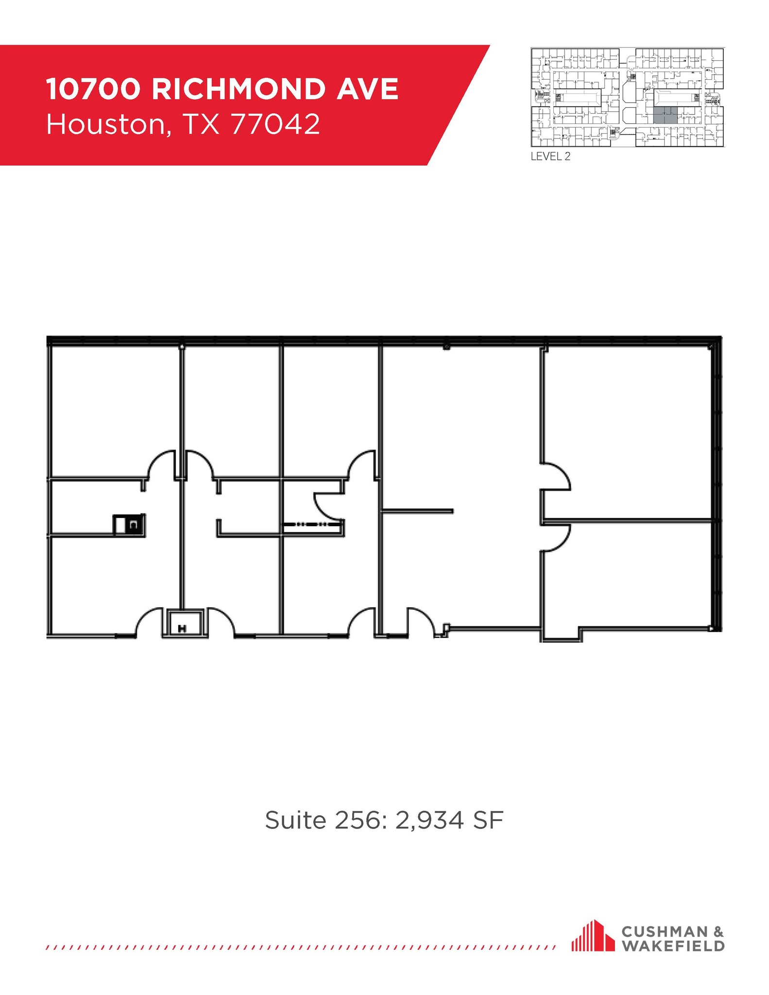 10700 Richmond Ave, Houston, TX en alquiler Plano de la planta- Imagen 1 de 1