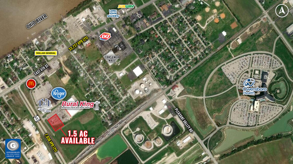 801 Commerce Dr, Owensboro, KY en alquiler - Vista aérea - Imagen 2 de 2